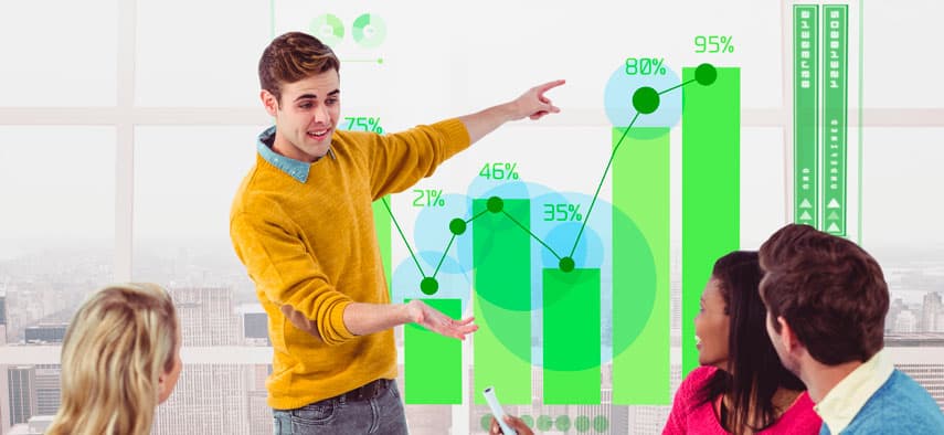 Analista de bigdata fazendo a apresentação.
